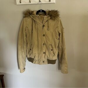 VINTAGE Abercrombie & Fitch Faux Fur Lined Coat